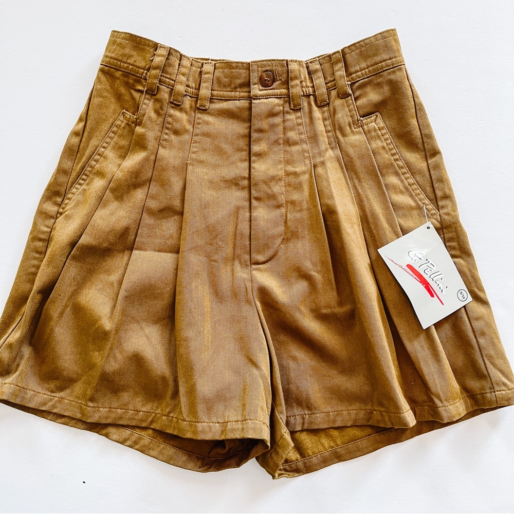 NWT G. Pellini | High Waisted Tan Khaki Day of the Dead Shorts